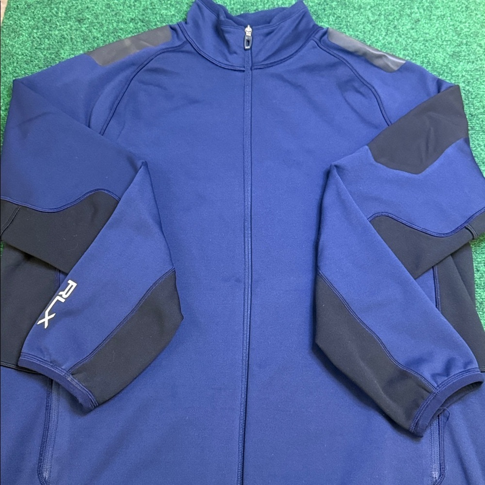 RLX by Ralph Lauren Men's Navy Performance Jacket (Navy Blue / XL) - Picture 3 of 6